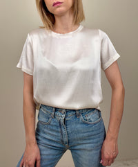 T-shirt in viscosa burro
