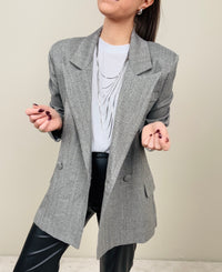 Blazer spinato grigio