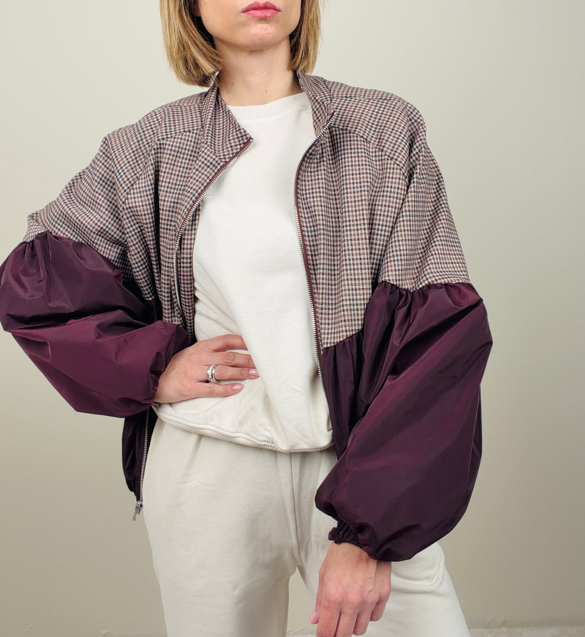 Bomber in fantasia bordeaux