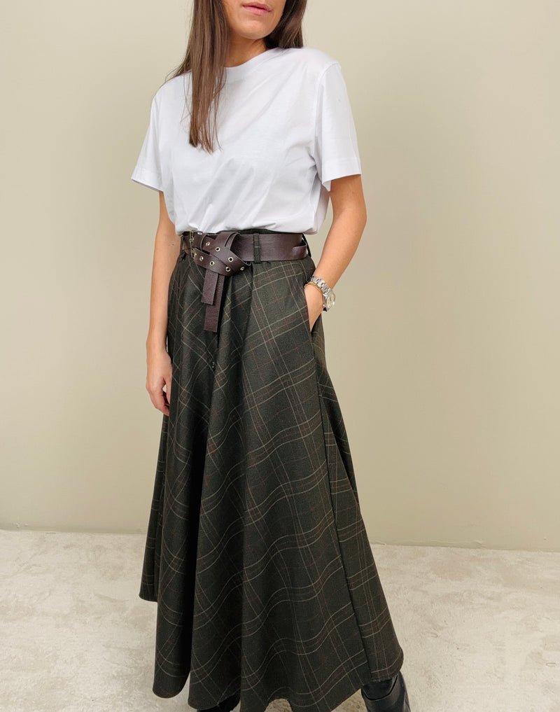 Gonna tartan verde