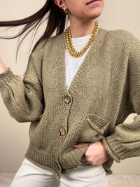 Cardigan bottoni legno (più colori)