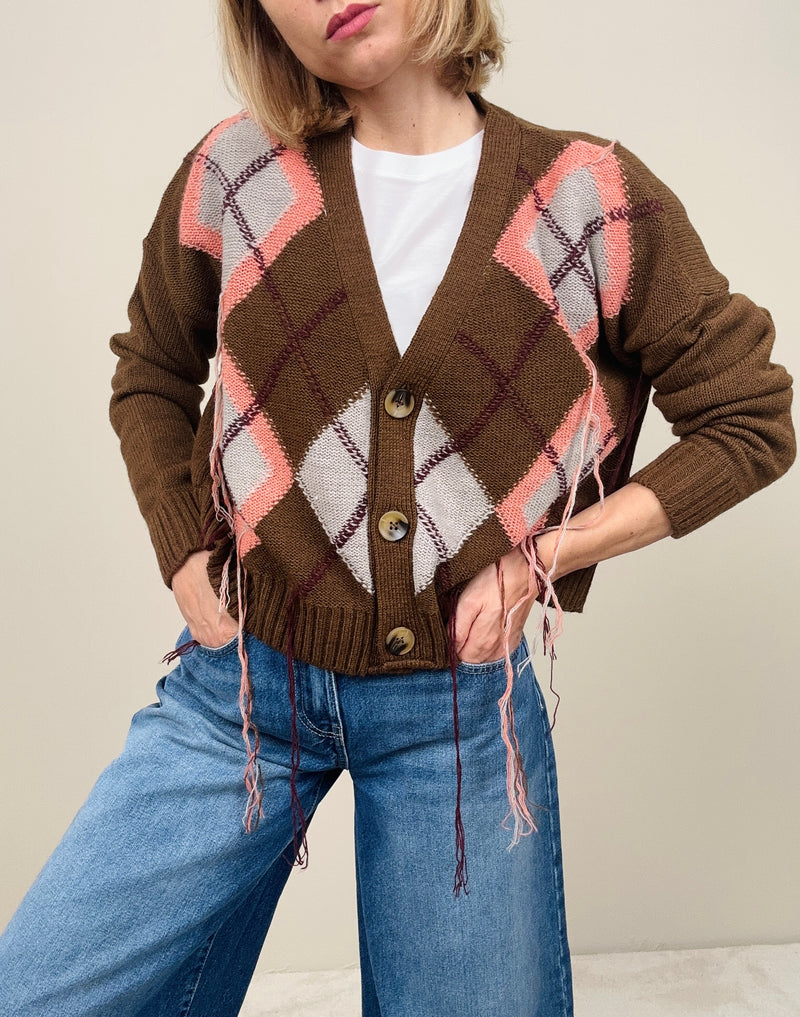 Cardigan con rombi