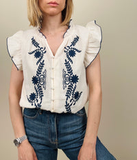 Camicia ricamata (più colori)