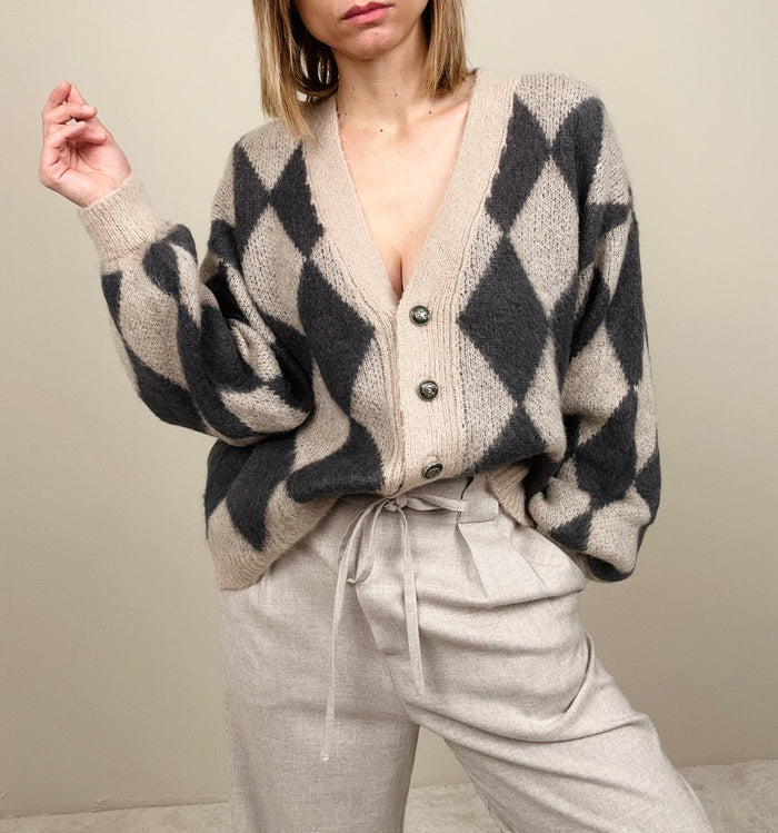 Cardigan a rombi