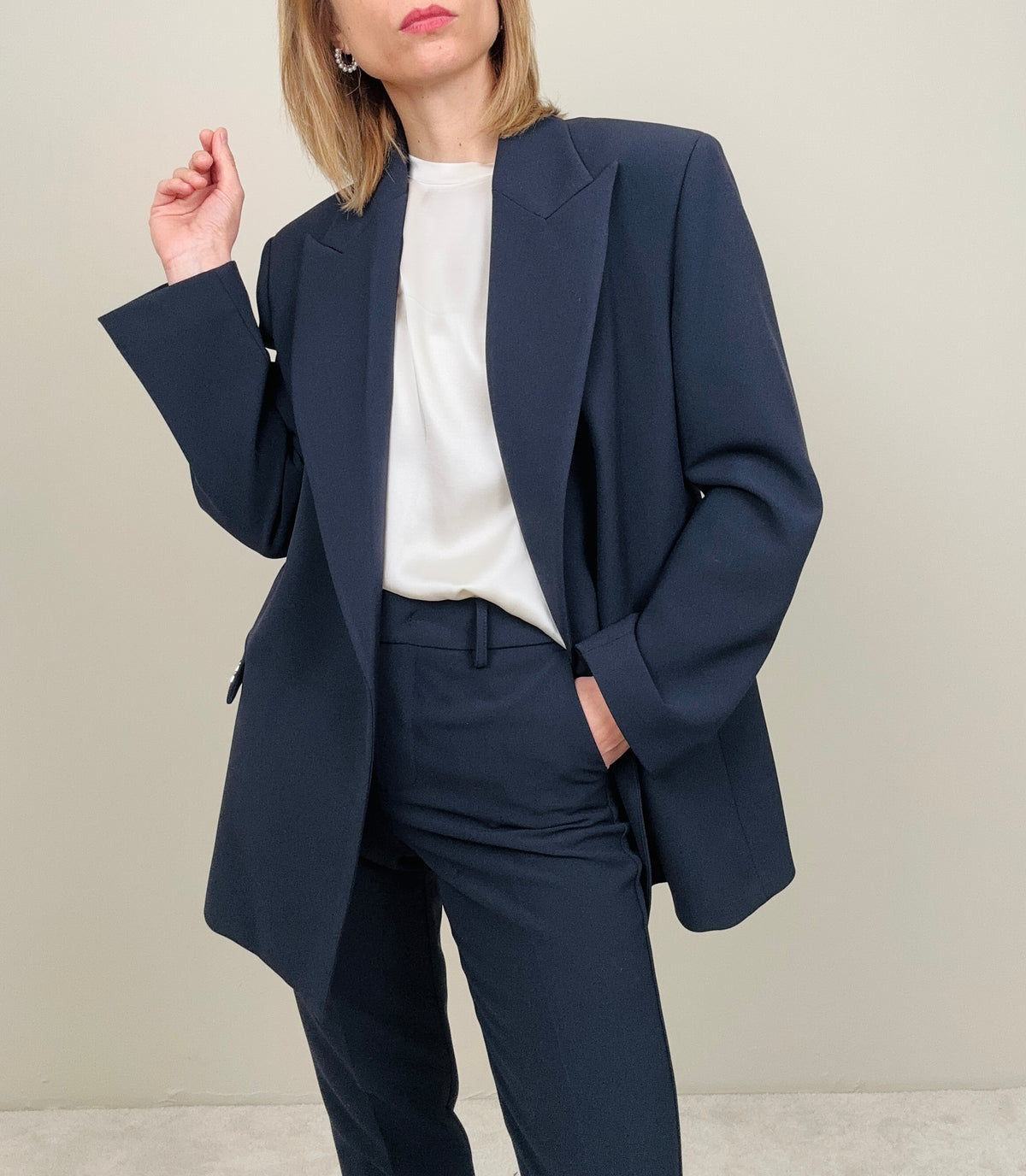 Giacca over completo blu