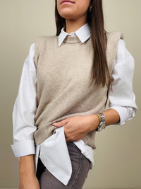 Gilet misto lana