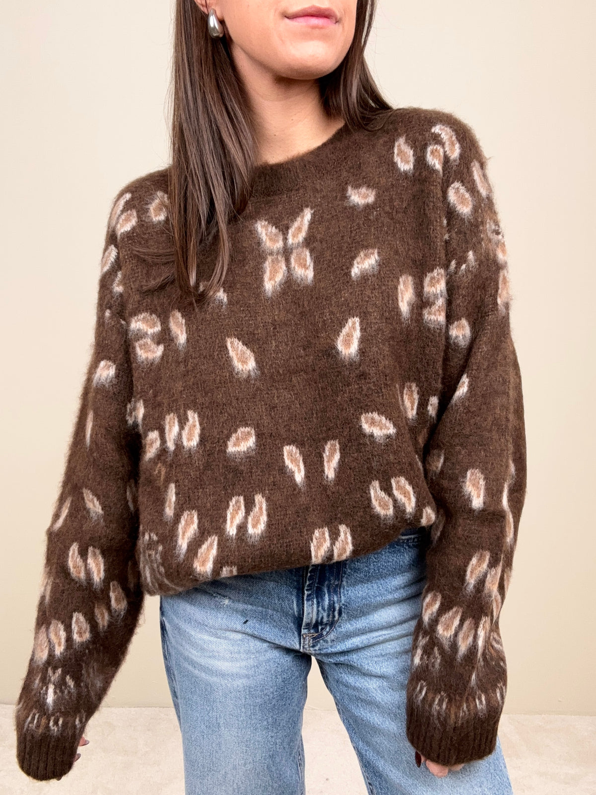 Maglione bandana marrone