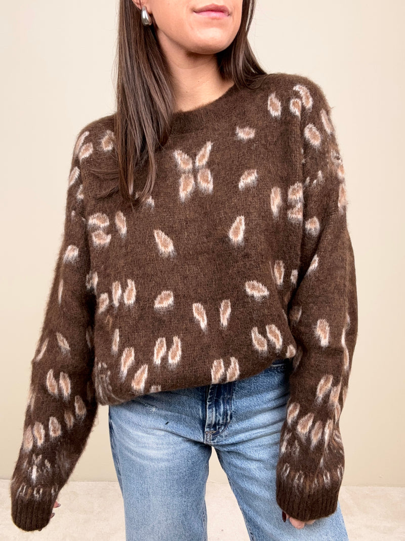 Maglione bandana marrone