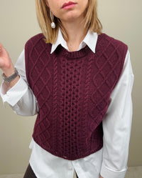 Gilet lavorato in maglia (più colori)