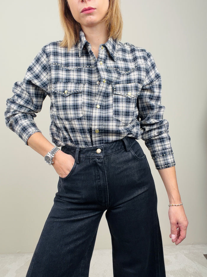 Camicia check blue