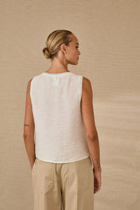 Top con bordino in lurex