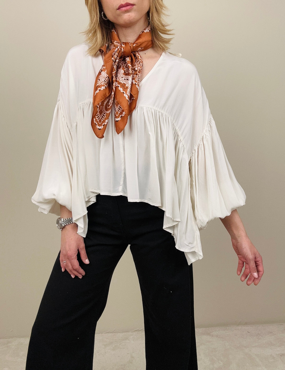 Camicia larga in viscosa morbida