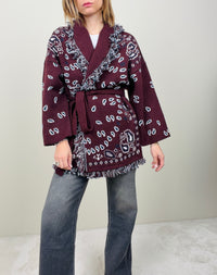 Cardigan bandana bordeaux