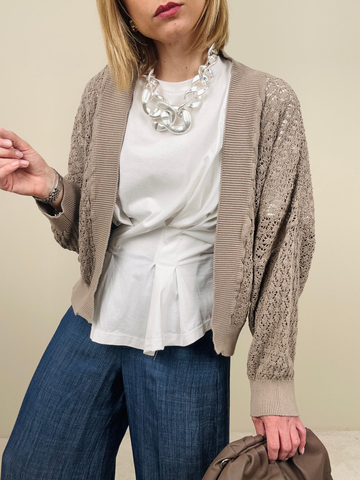 Cardigan traforato (più colori)
