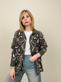 Cardigan bandana con colletto