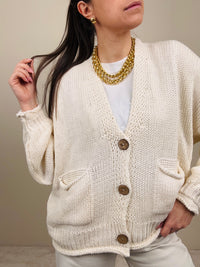 Cardigan bottoni legno (più colori)