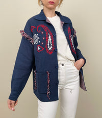 Cardigan con colletto e bottoni