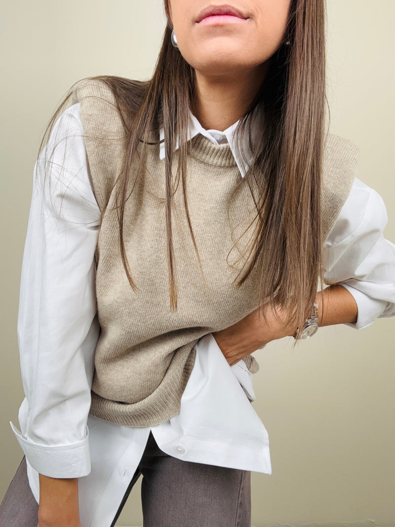 Camicia bianca in cotone