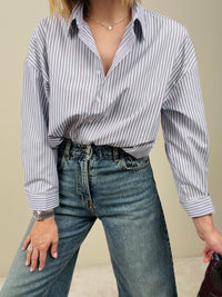 Camicia a righe in cotone