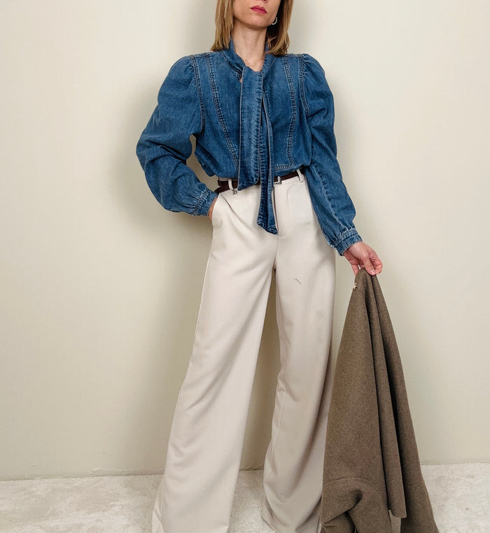 Pantalone a palazzo burro