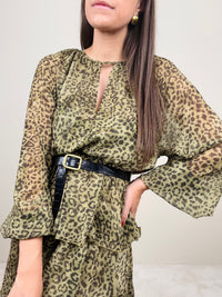 Abitino leopardato verde