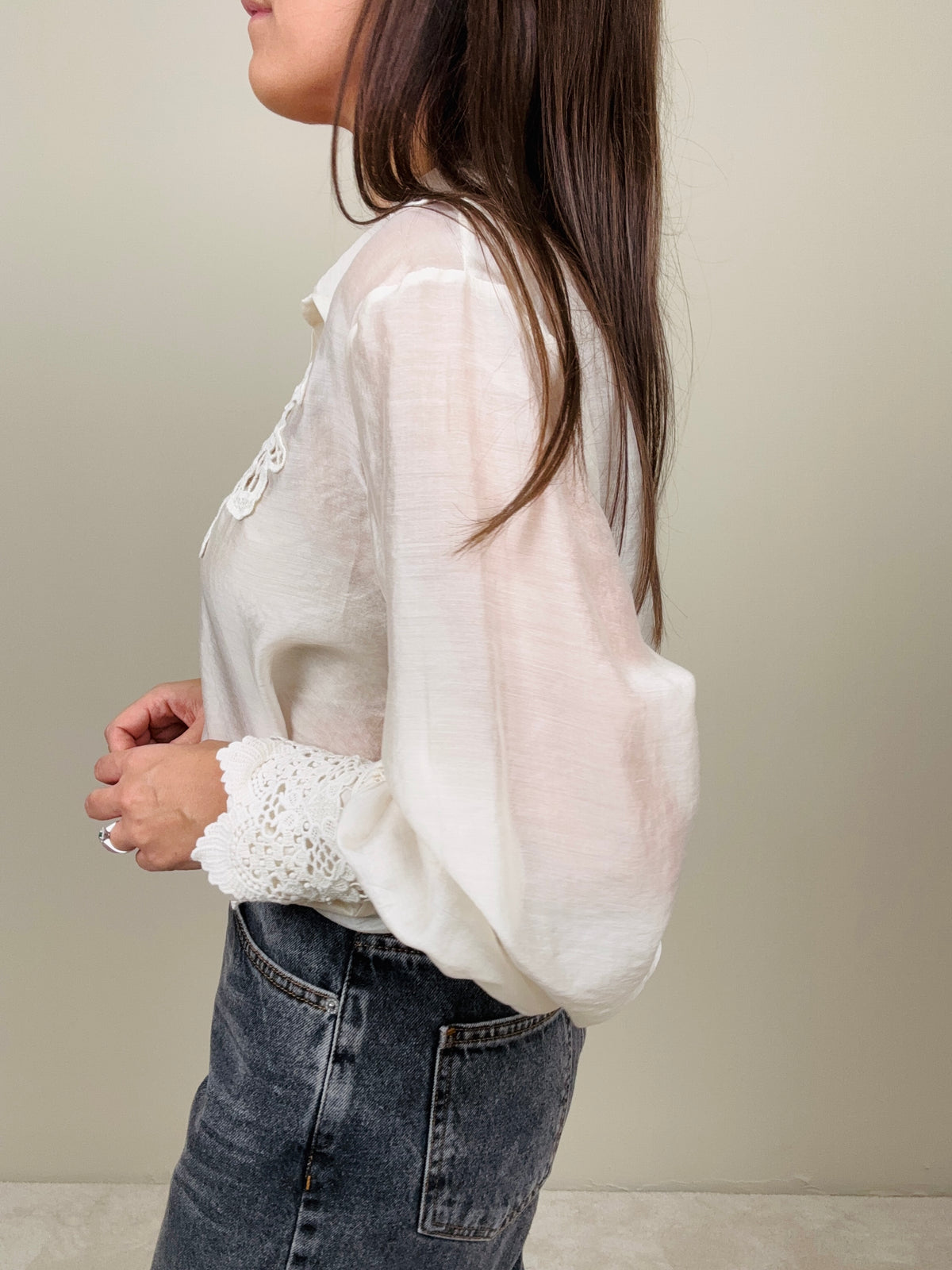 Camicia inserti pizzo