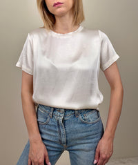 T-shirt in viscosa burro