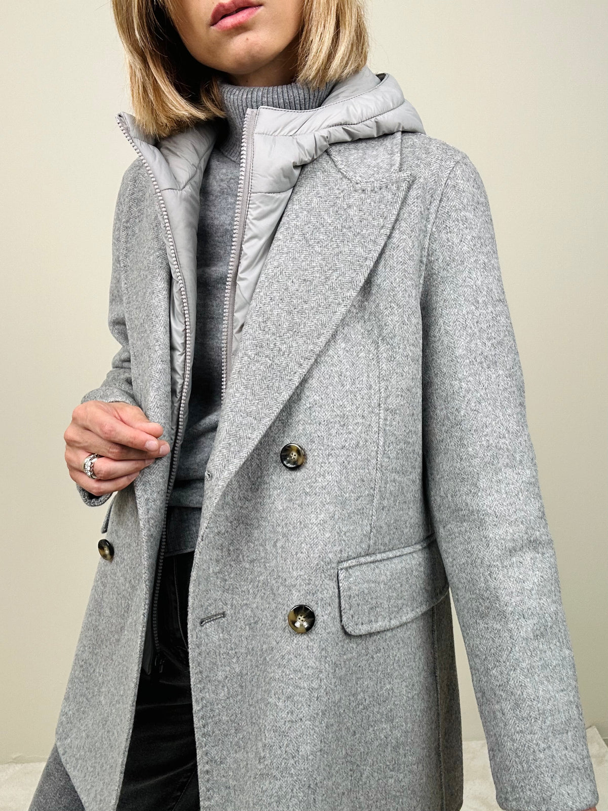 Cappotto col gilet staccabile (più colori