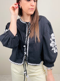 Camicia laccetti nera