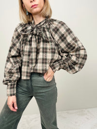 Camicia check con fiocco
