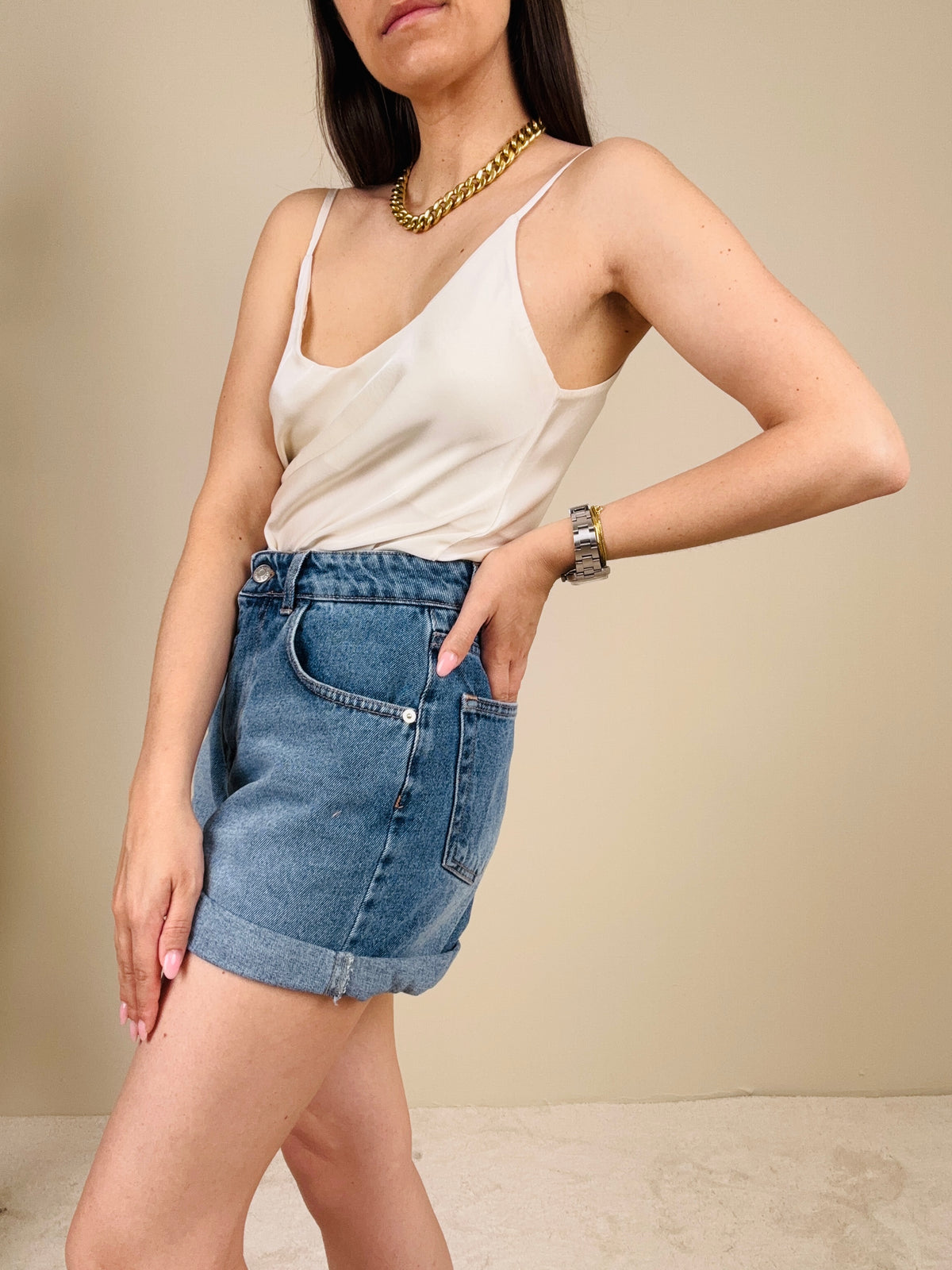Short in denim