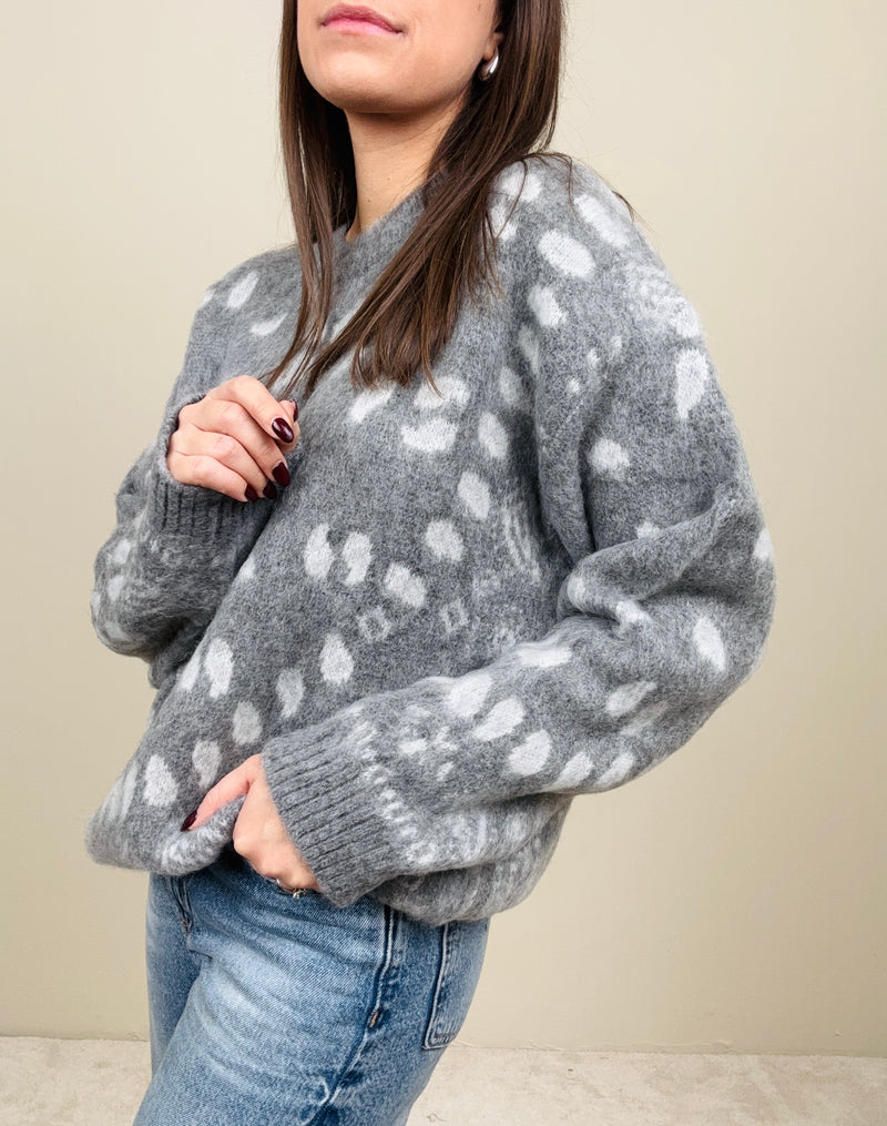 Maglione bandana grigio