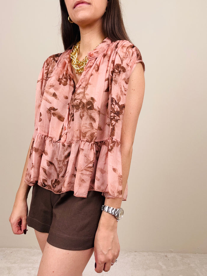Canotta rosa&cioccolato