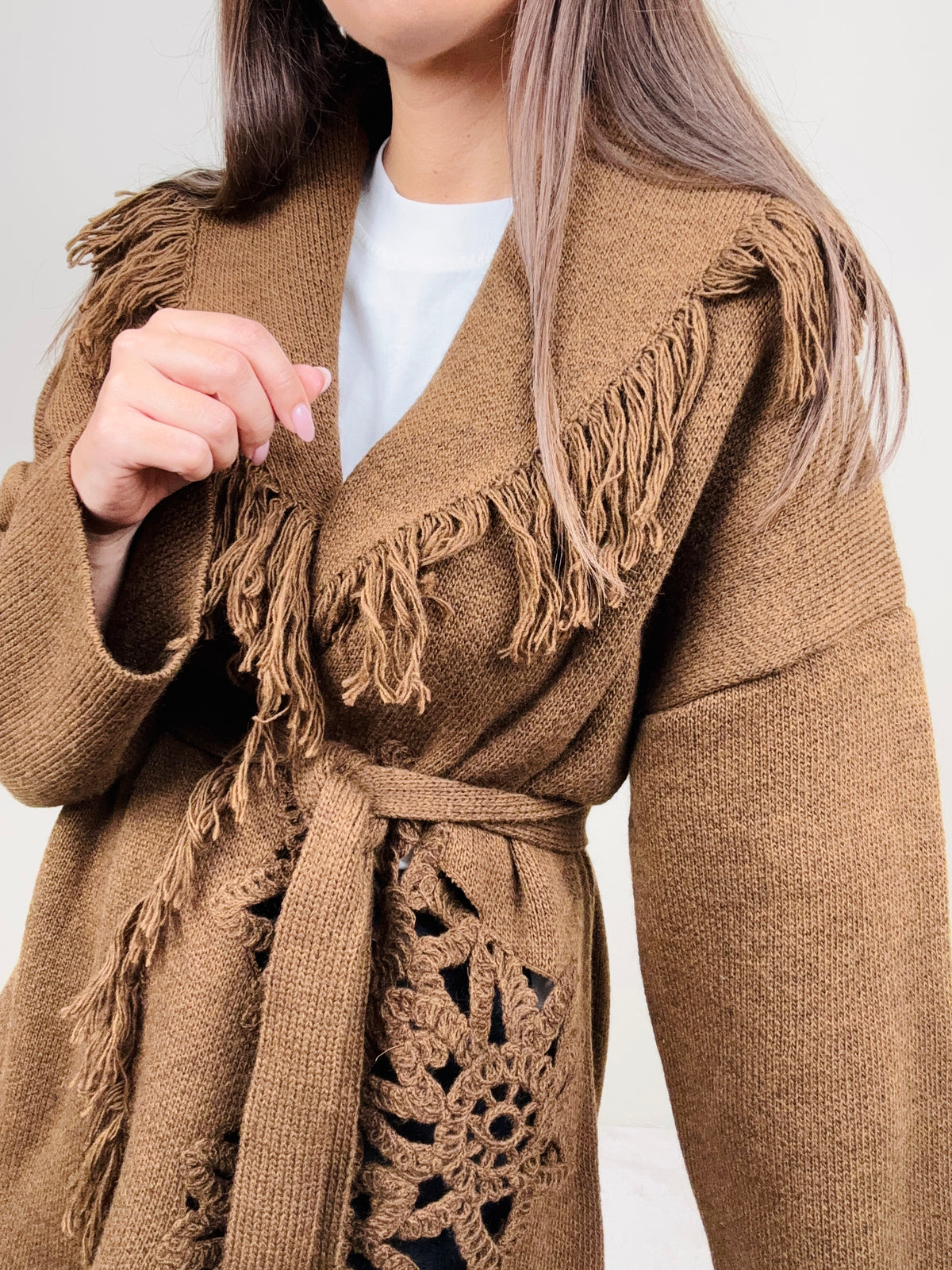 Cardigan con inserto (più colori)