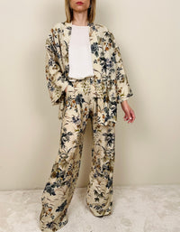 Kimono multicolor verde/sabbia