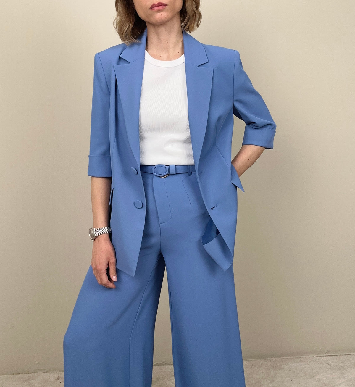 Giacca completo celeste