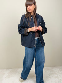 Giubbino blu stile Barbour