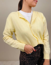 Golfino in lana color giallo