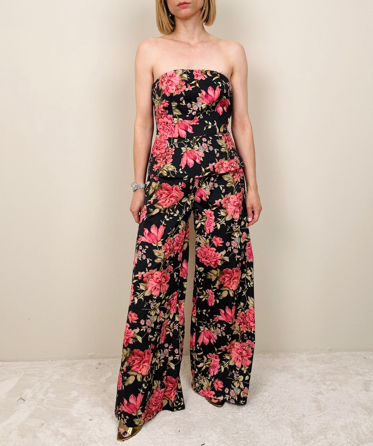 Pantalone fantasia floreale