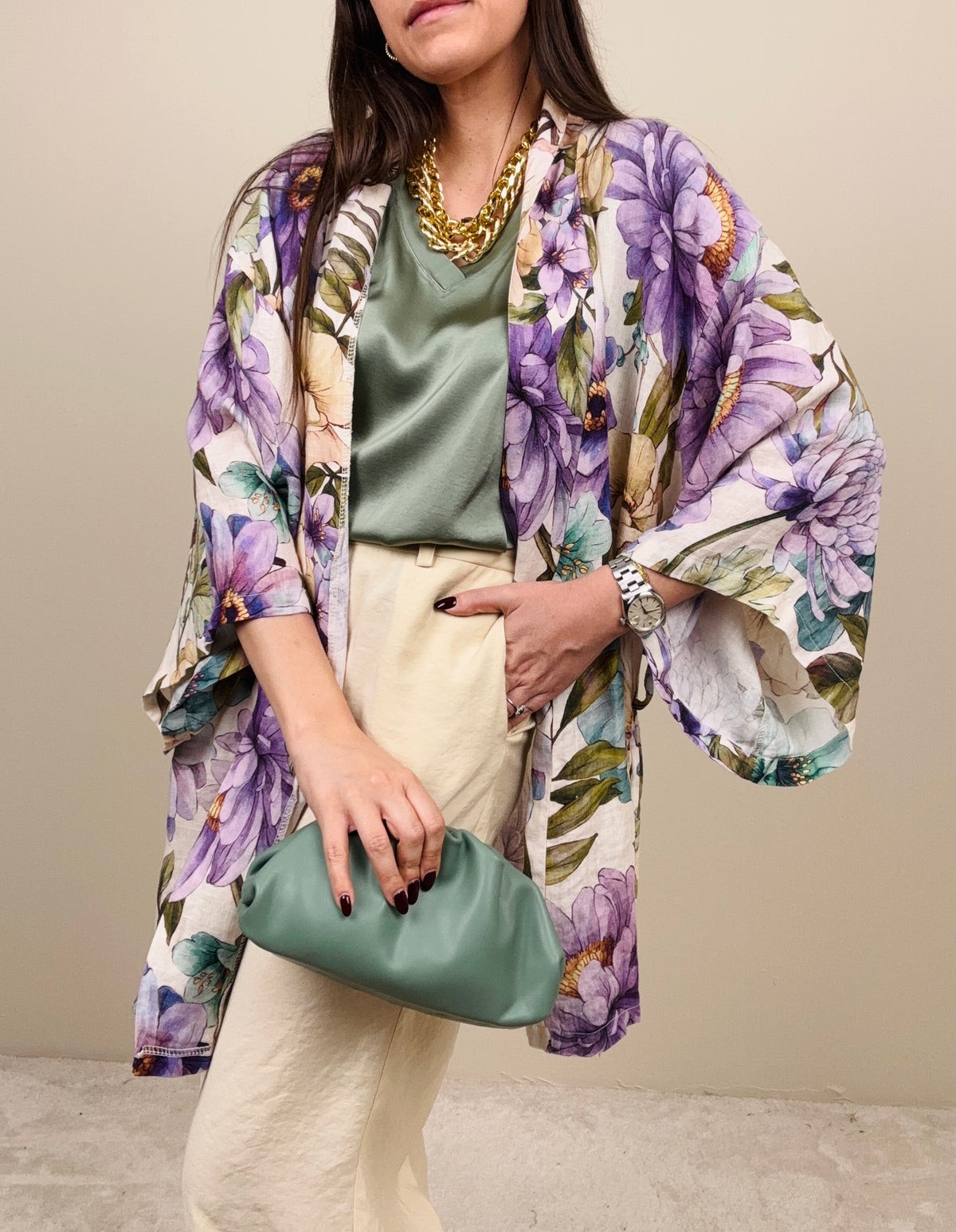 Kimono Flora lilla