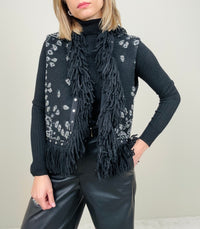 Gilet corto bandana con frange