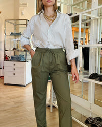 Pantalone in cotone con elastico in vita (più colori)