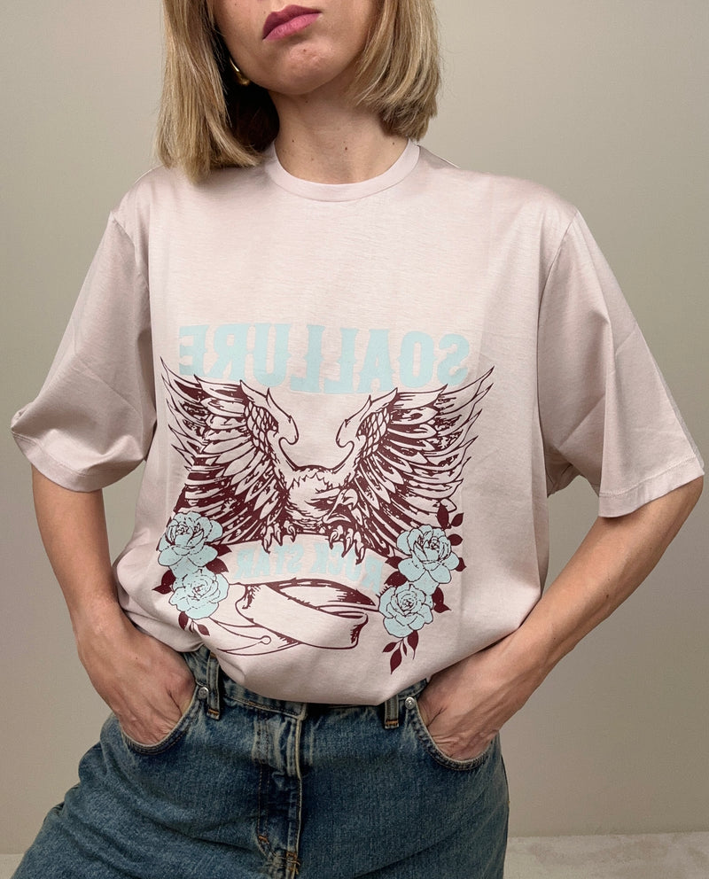 T-shirt Soallure cipria