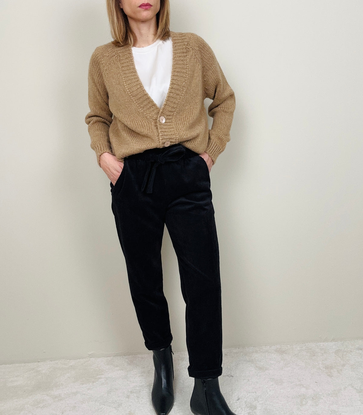 Jogging in velluto nero