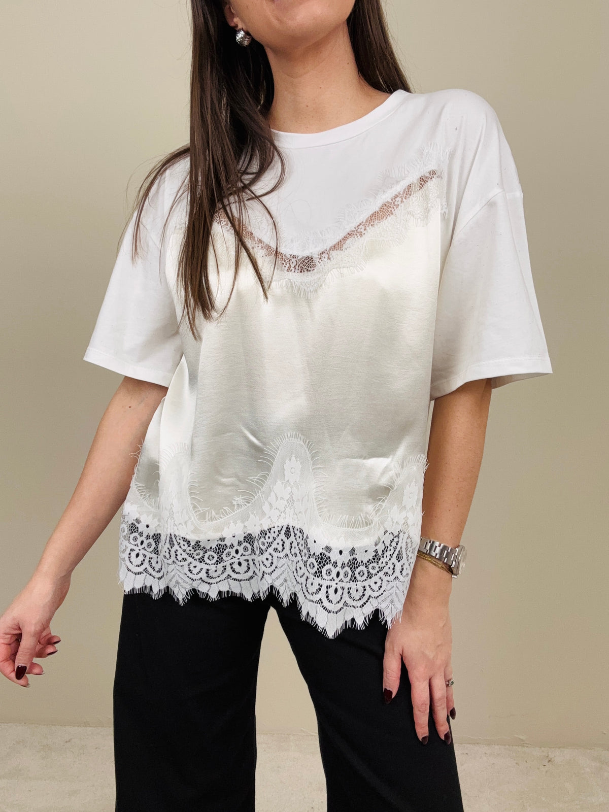 T-shirt Clara avorio