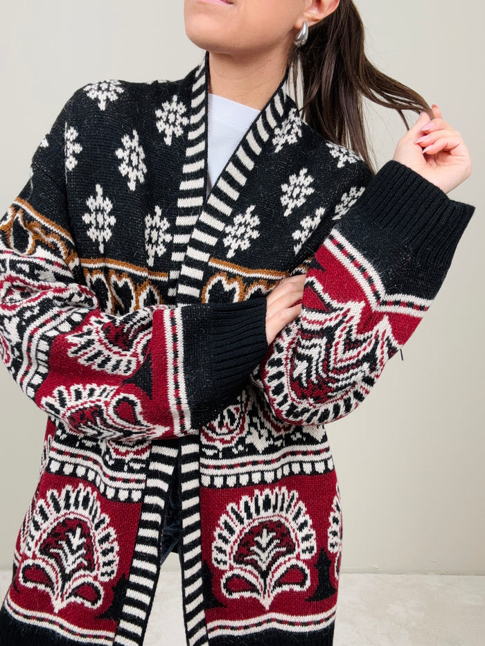 Cardigan fantasia nera