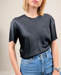 Blusa manica corta nera