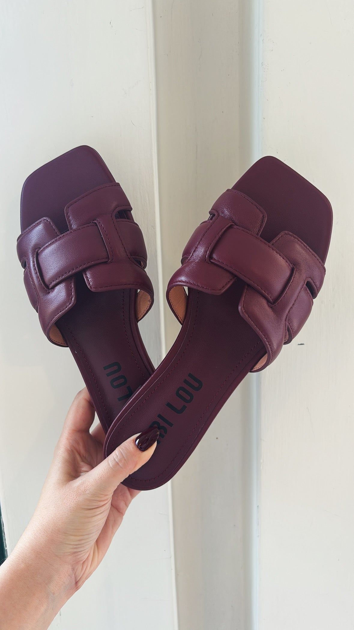 Ciabattina Bibi bordeaux