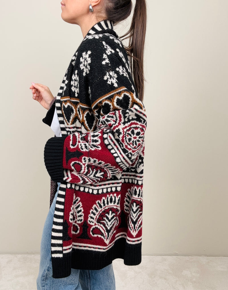 Cardigan fantasia nera