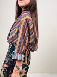 Camicia Nomad riga ottanio